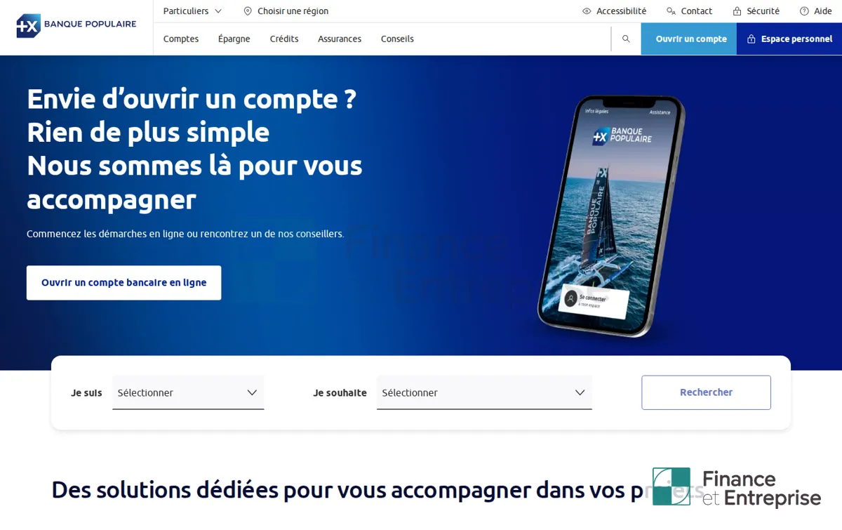 Capture : Banque Populaire : La réussite est en vous - Banque et assurances